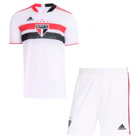 Fußballtrikots São Paulo Kinder 2021-2022 Kurzarm Heimtrikotsatz kaufen 